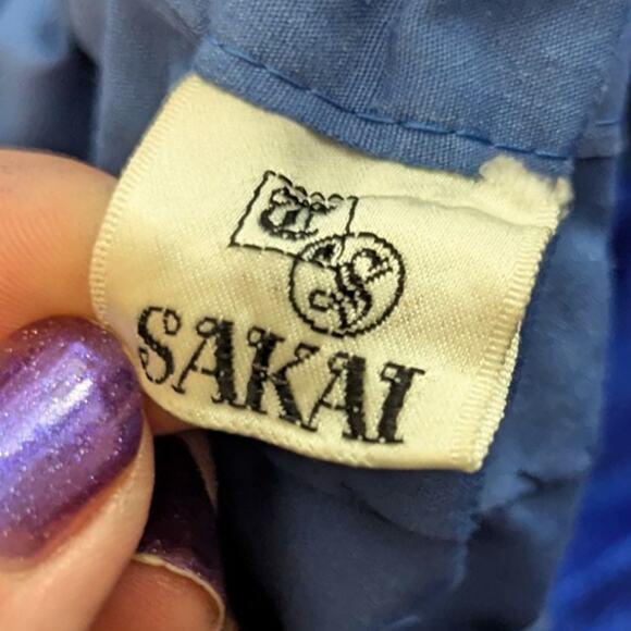 Vintage Lapis Blue Square Dancing Petticoat Crinoline ~ Medium Tiered 50s style - Picture 3 of 4